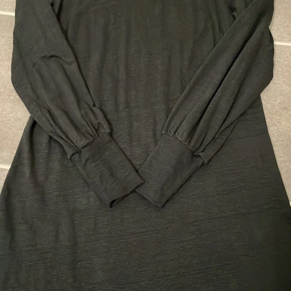 Gudrun Sjorden Black Linen Long Sleeve Dress size Small